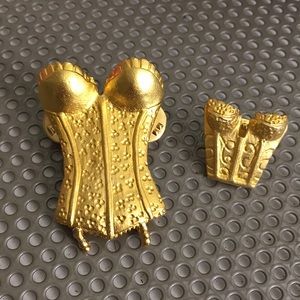 🖤WEINER G F©️ signed Corset pins